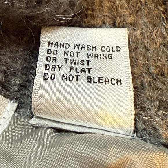 VTG Chunky Fuzzy Open Sweater Jacket Cardigan by Career Franklin - Picture 6 of 11